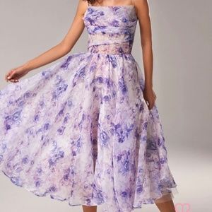 MILLA dress blue peony midi